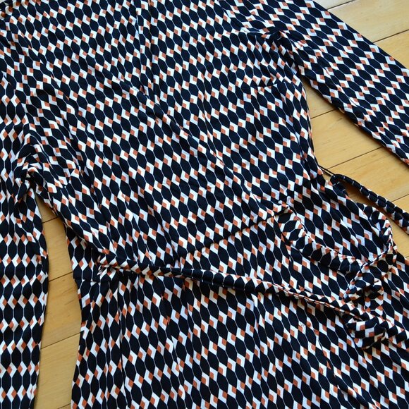 Hobbs Jersey Wrap Dress Size US 12 - Picture 4 of 14